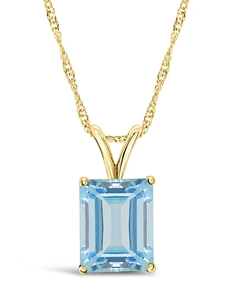 Macy's Topaz (4-1/4 ct. t.w.) Pendant Necklace in 14K Gold