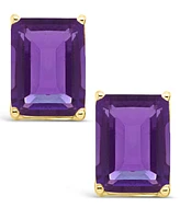 Macy's Amethyst (3-1/5 ct. t.w.) Stud Earrings in 14K Gold