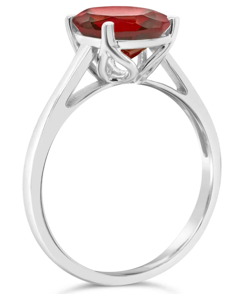 Macy's Garnet (3-1/10 ct. t.w.) Ring in 14K White Gold