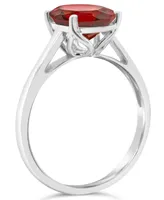 Macy's Garnet (3-1/10 ct. t.w.) Ring in 14K White Gold