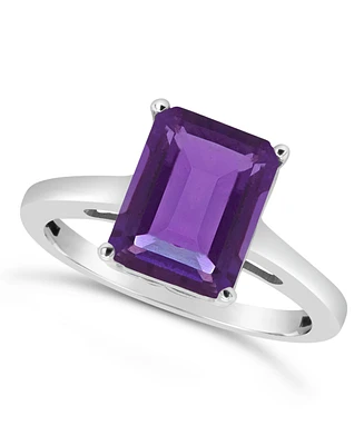 Macy's Amethyst (3-1/7 ct. t.w.) Ring 14K White Gold