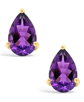 Macy's Amethyst (1-3/4 ct. t.w.) Stud Earrings in 14K Gold