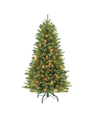 Puleo 4.5FT Pre-Lit Slim Washington Spruce Tree