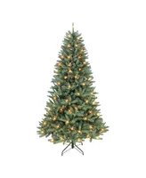 7.5' Pre-Lit Monterey Spruce Tree with 500 Warm White Led Lights, 1527 Tips