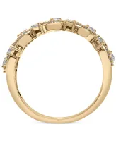 Wrapped Love Diamond Swirl Cluster Statement Ring (1 ct. t.w.) 14k Gold, Created for Macy's