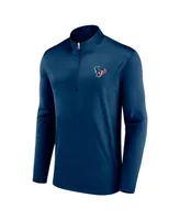 Men's Fanatics Navy Houston Texans Underdog Quarter-Zip Jacket