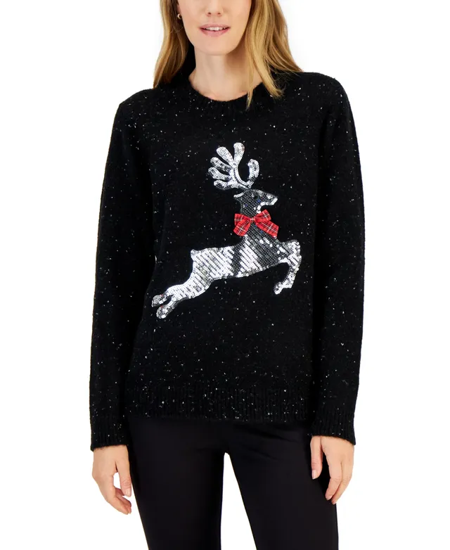 Karen Scott Women's Long-Sleeve Holiday Top, Created for Macy's