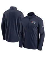 Men's Nike Navy New England Patriots Logo Pacer Performance Half-Zip Jacket