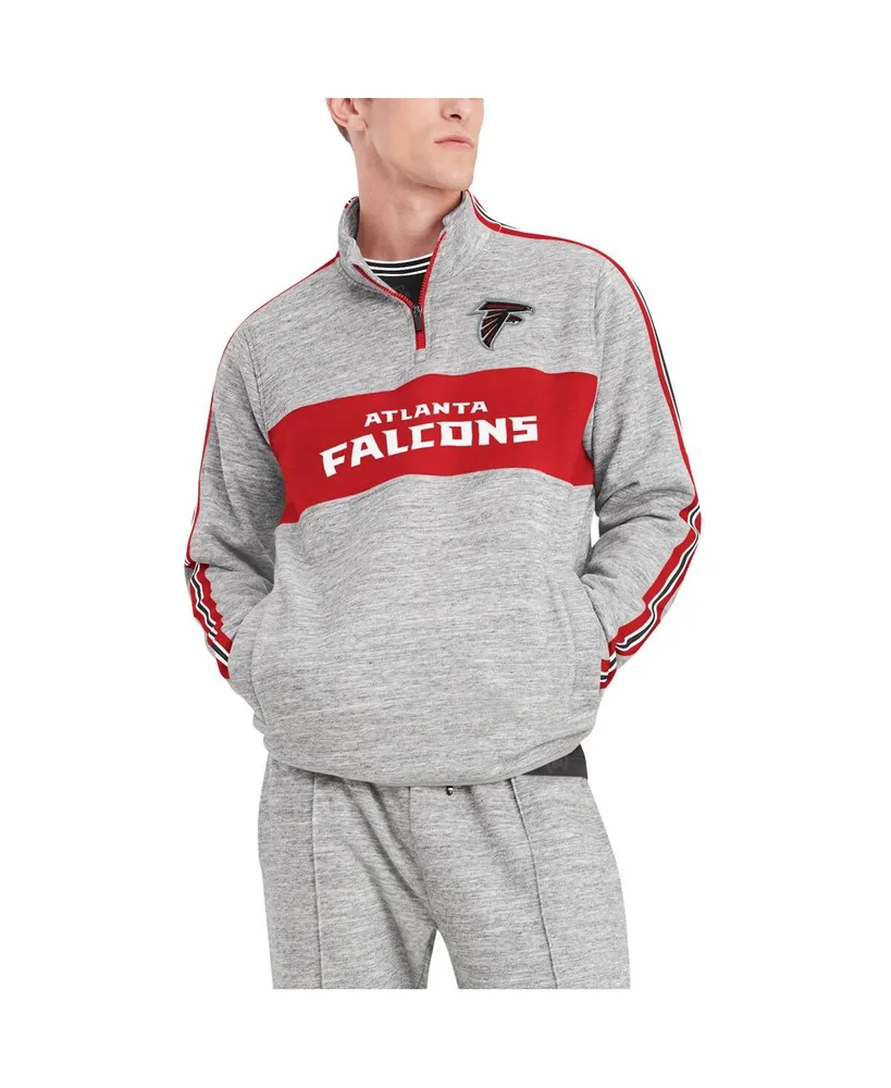 Men's Tommy Hilfiger Heathered Gray Atlanta Falcons Mario Quarter-Zip Jacket