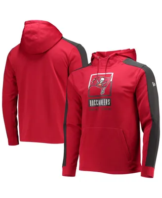 Men's New Era Red Tampa Bay Buccaneers Combine Authentic Rise Pullover Hoodie