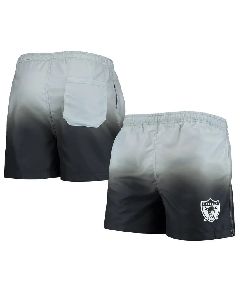 Men's Foco Black Las Vegas Raiders Retro Dip-Dye Swim Shorts