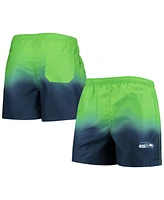 Men's Foco Navy, Seattle Seahawks Dip-Dye Swim Shorts