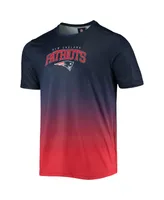 Men's Foco Navy, Red New England Patriots Gradient Rash Guard Swim Shirt