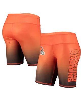 Women's Foco Orange Cleveland Browns Gradient Biker Shorts