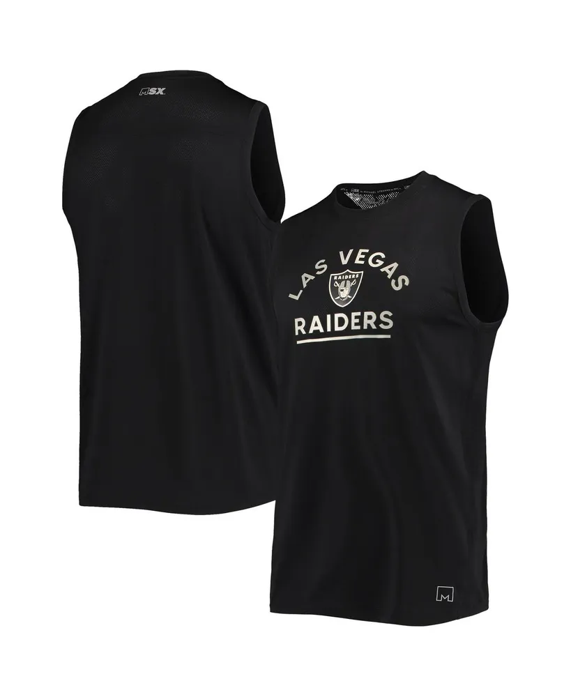 Men's Msx by Michael Strahan Black Las Vegas Raiders Rebound Tank Top