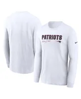 Men's Nike White New England Patriots Infograph Lock Up Performance Long Sleeve T-shirt