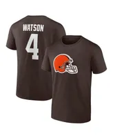 Men's Fanatics Deshaun Watson Brown Cleveland Browns Player Icon Name and Number T-shirt