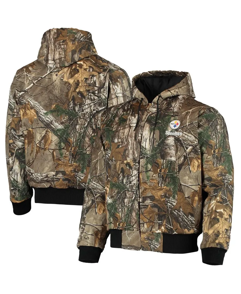 Men's Dunbrooke Realtree Camo/Black Seattle Seahawks Circle Hunter  Softshell Full-Zip Jacket 