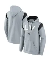 Men's Fanatics Silver Las Vegas Raiders Call The Shot Pullover Hoodie