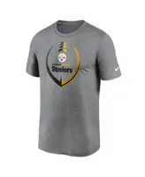 Men's Nike Heathered Gray Pittsburgh Steelers Icon Legend Performance T-shirt