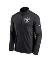 Men's Nike Black Las Vegas Raiders Logo Pacer Performance Half-Zip Jacket