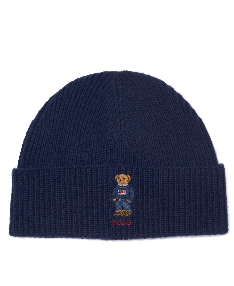 Polo Ralph Lauren Men's Solid Flag Bear Beanie