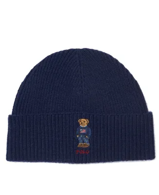 Polo Ralph Lauren Men's Solid Flag Bear Beanie