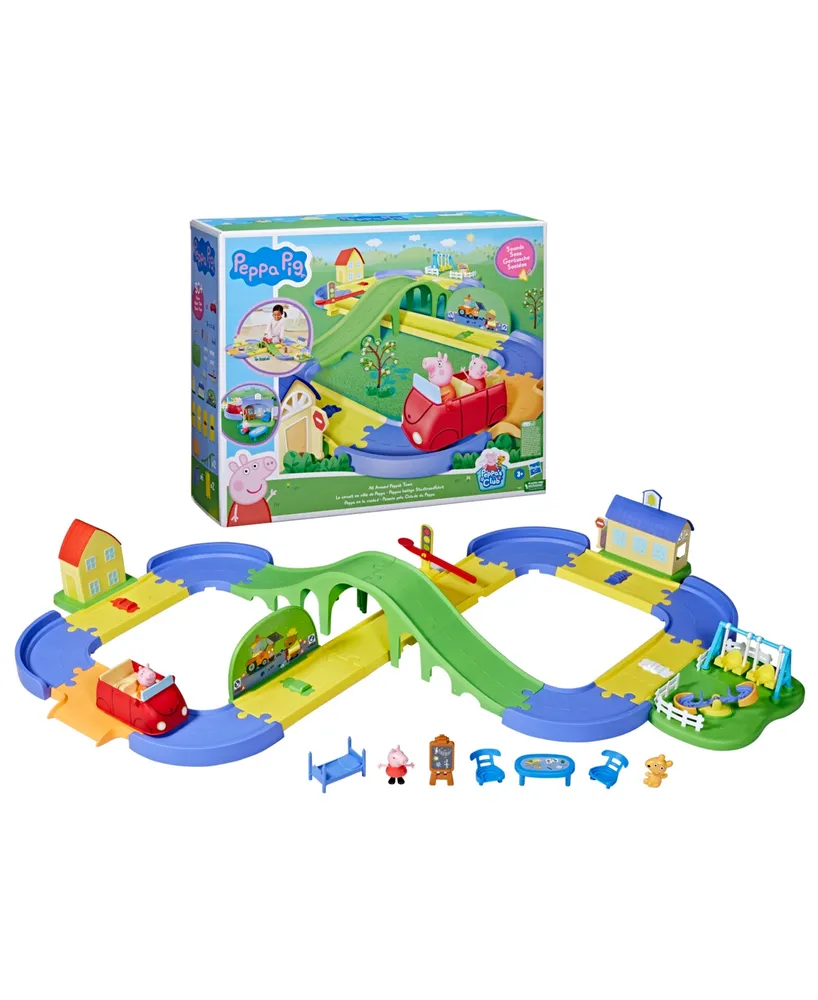 Peppa Pig All Around Peppa's Town Set with Adjustable Track, Car