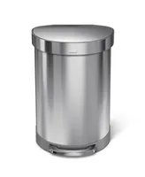 simplehuman Semi-Round Step Trash Can, 60 Liters