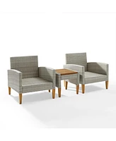 Capella 3 Piece Outdoor Wicker Chair Set