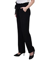 Ny Collection Petite Belted Paper Bag Waist Pants