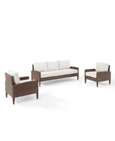 Capella Outdoor Wicker 3 Piece Sofa Set