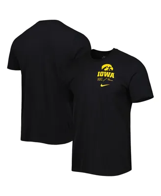 Men's Nike Black Iowa Hawkeyes Team Practice Performance T-shirt
