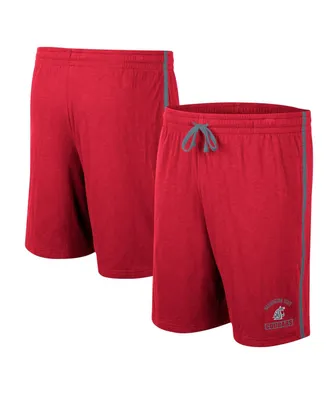 Men's Colosseum Crimson Washington State Cougars Thunder Slub Shorts
