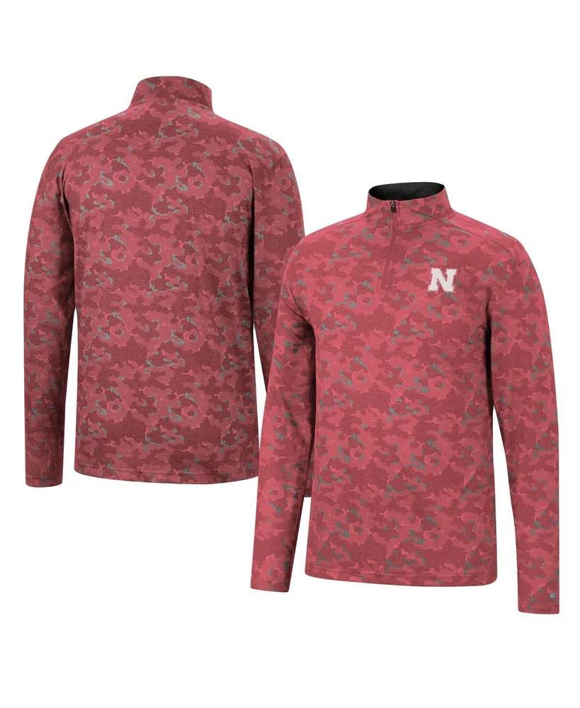 Men's Colosseum Scarlet Nebraska Huskers Tivo Quarter-Zip Jacket