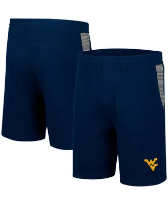 Men's Colosseum Navy West Virginia Mountaineers Wild Party Tri-Blend Shorts