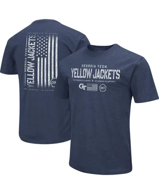 Men's Colosseum Navy Georgia Tech Yellow Jackets Oht Military-Inspired Appreciation Flag 2.0 T-shirt