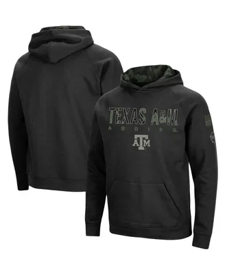 Men's Colosseum Black Texas A&M Aggies Big and Tall Oht Military-Inspired Appreciation Raglan Pullover Hoodie