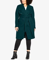 City Chic Women's Sassy Military Coat