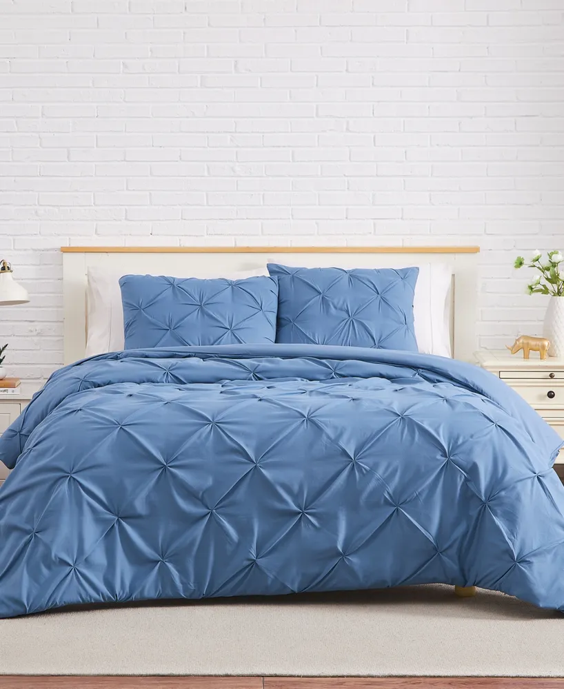 Southshore Fine Linens Pintuck 3 Piece Duvet Cover Set