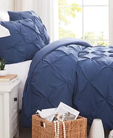 Southshore Fine Linens Pintuck 3 Piece Duvet Cover Set, King/California King