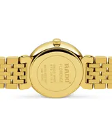 Rado Women's Swiss Florence Classic Diamond Accent Gold Tone Stainless Steel Bracelet Watch 30mm