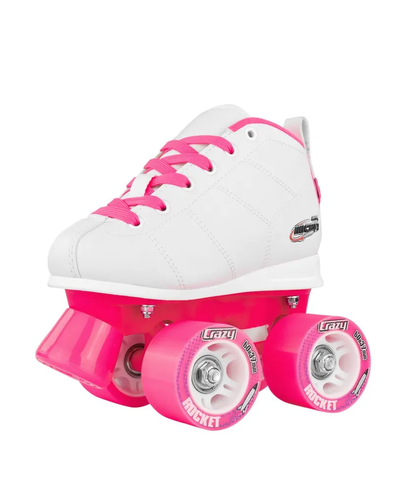 Crazy Skates Rocket Roller Skates For Girls - Great Beginner Kids Quad Skates