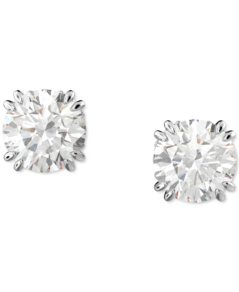 Swarovski Silver-Tone Constella Crystal Stud Earrings