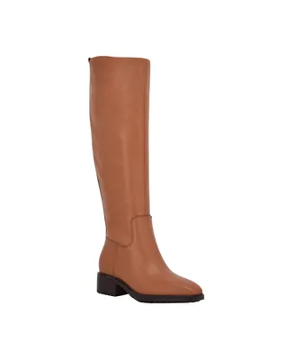 Calvin Klein Women's Botina Almond Toe Knee High Tall Riding Boots