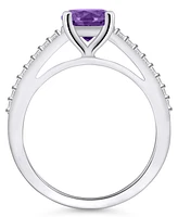 Macy's Amethyst (1-1/4 ct. t.w.) and Diamond (1/6 Ring 14K Gold