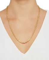 Diamond Cut Rope Chain 22" Necklace (4-3/8mm) in 10k Yellow Gold