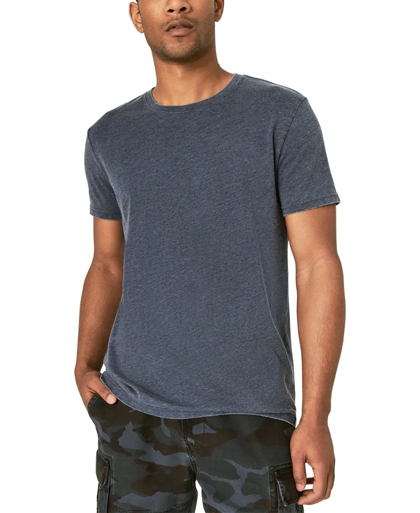 Lucky Brand Men's Venice Burnout V-Neck TEE Shirt, American Navy, L 