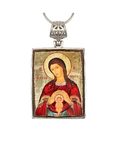 G.DeBrekht Blessed Virgin Mary Lifegiving Religious Holiday Jewelry Necklace Monastery Icons