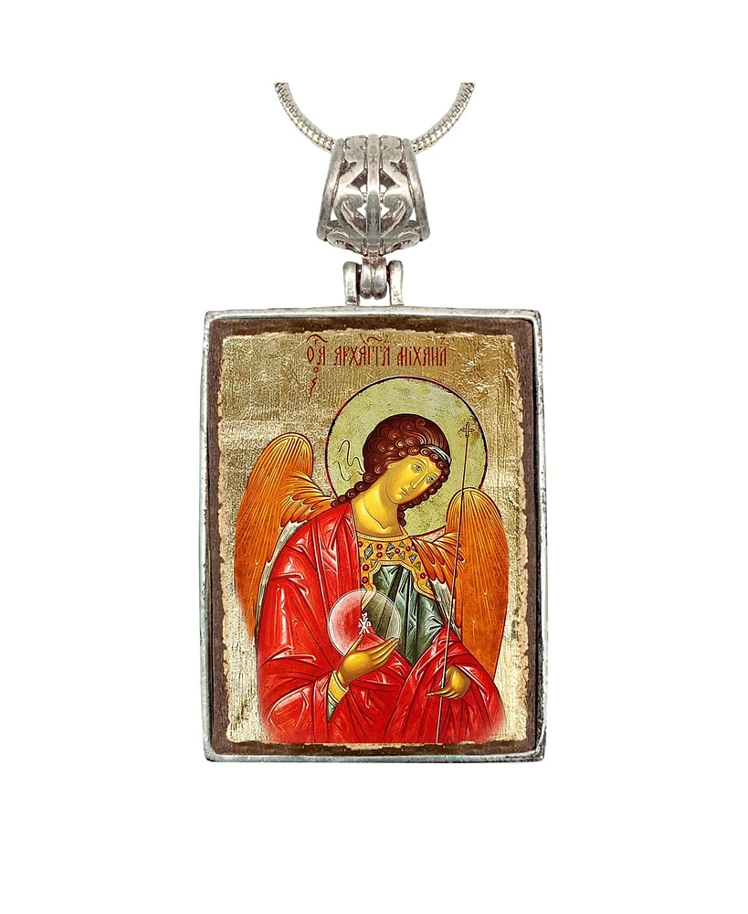 G.DeBrekht Saint Michael Religious Holiday Jewelry Necklace Monastery Icons